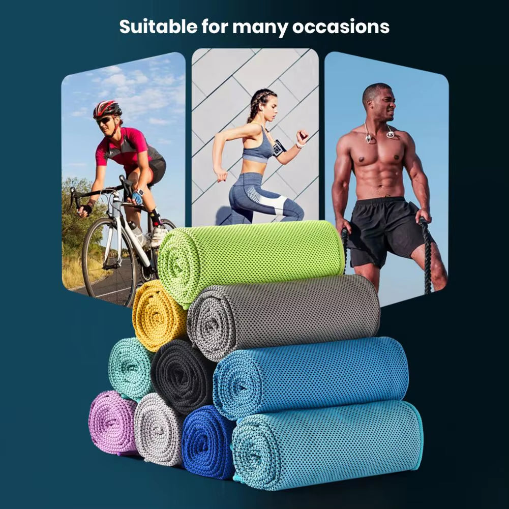 Instant Cooling Towel Quick Dry Sweat Absorption Running Towel Yoga Towel Workout Sports Physical Cooling Gym Fitness Towels